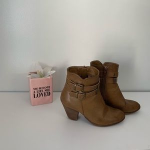 Tan booties